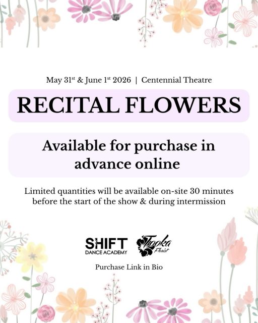 Pre-orders for flowers are now open! Surprise your dancer with a beautiful bouquet 💐 

Purchase Link In Bio