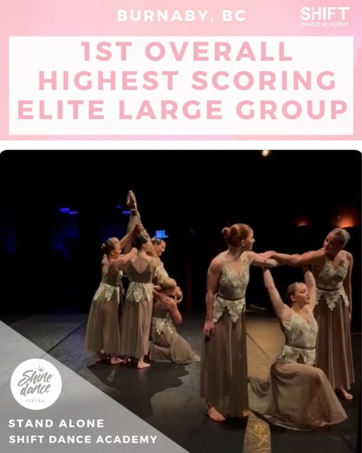 So proud of NYC Contemporary for receiving 1st Overall Highest Scoring Elite Large Group & 1st Overall Highest Scoring Routine of the Entire Competition at Shine Dance Festival Burnaby!! 🏆🥇

Congratulations to LA Contemporary, LA Jazz & LA Hip Hop for placing in the Top 5 Highest Scoring Elite Large Groups! 💜