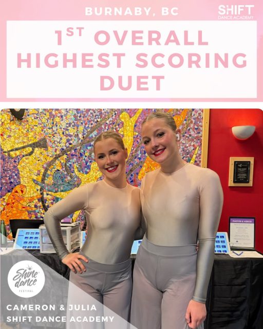 Fabulous work from our solos and duos at Shine Dance Festival Burnaby last weekend! 

Extra shout out to all our dancers who placed in the top 10 highest scoring routines! ✨