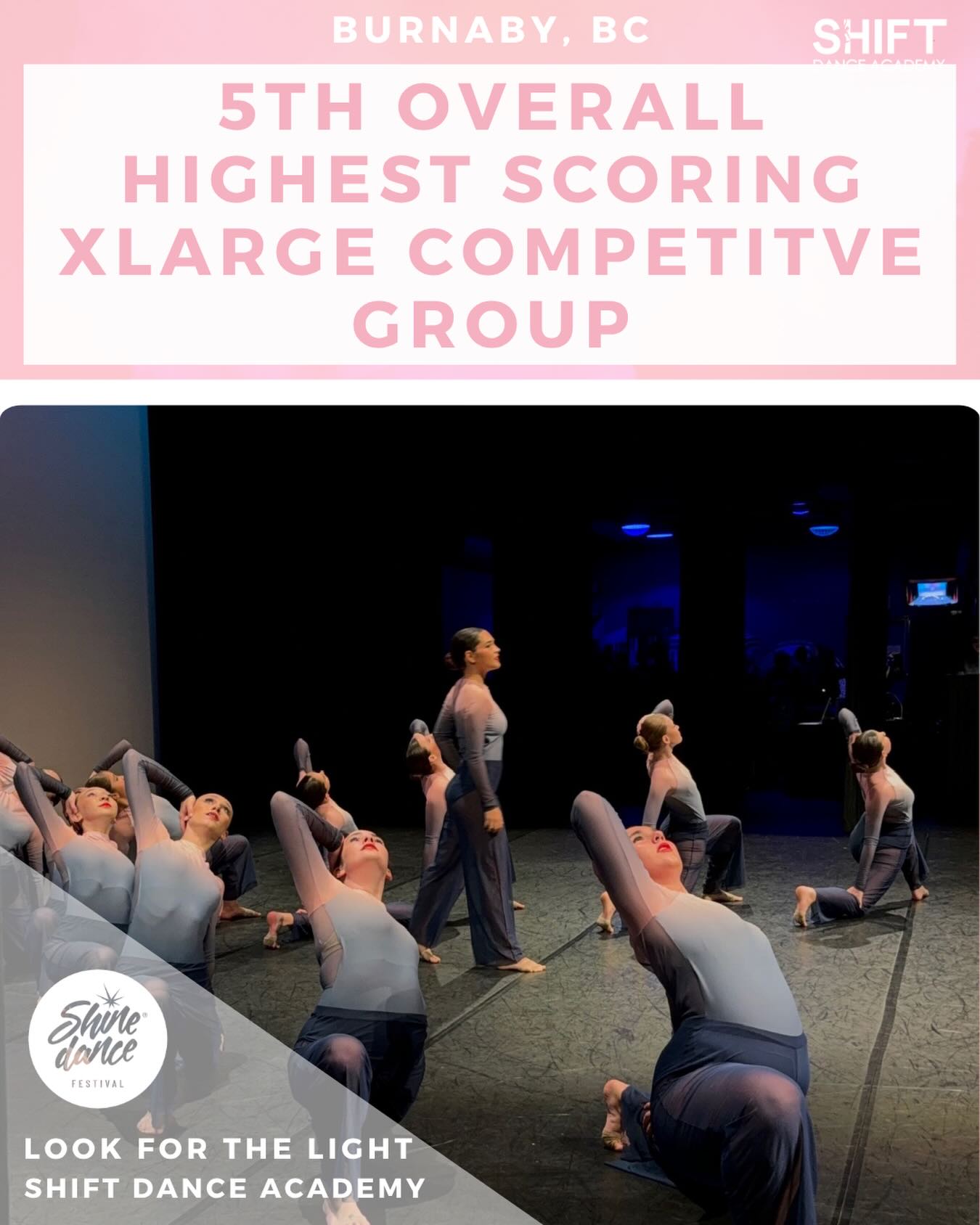 Congrats to London Lyrical on receiving the 5th Overall Highest Scoring X-Large Group of the Competitive Division at Shine Dance Festival! 

Awesome job dancers! 💕